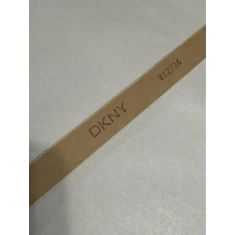 DKNY Womens Belt Snakeskin Skinny Beige Yellow Large